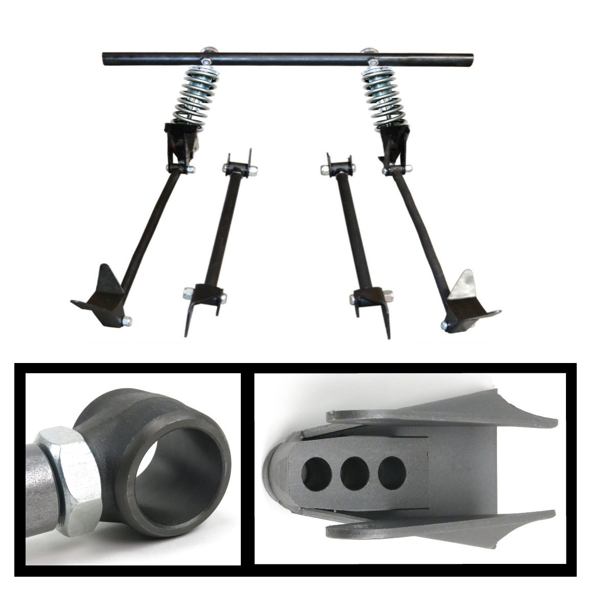 Helix Suspension Brakes and Steering HEXA31466 Triangulated Rear 4-link w/Coilovers 28 1928 Model A Phaeton - 2-door, 4-door