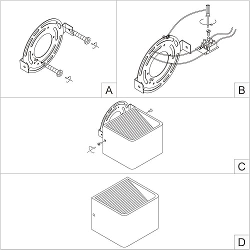 Miniatura 7 de Aipsun Lámpara de pared cuadrada mate de 10 W LED COB moderna arriba y abajo, para interiores, montaje en pared, camino, escalera, dormitorio,