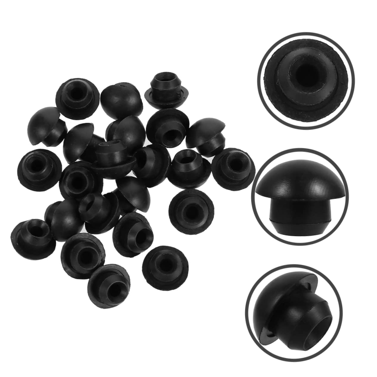FUNOMOCYA 40 Stück Gummi-Ölstopfen Für Wagenheber – Einfüllstopfen Für Hydrauliköl, Schwarz, 1,5 Cm, Dicht & Langlebig