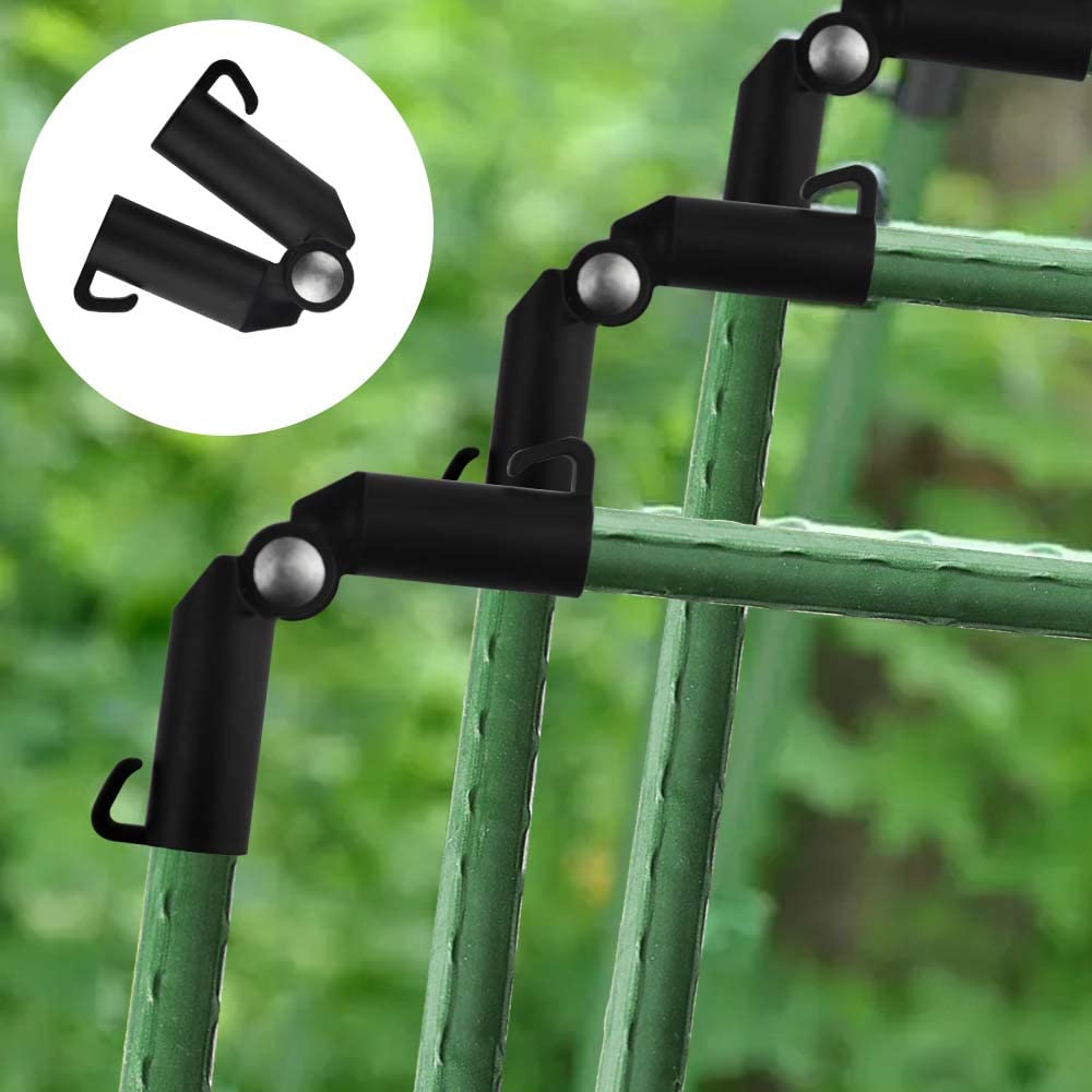 Soporte Barra Jardín Conectores Celosía 11mm - 8 Piezas 70° Para Soporte Plantas Trepadoras Accesorio Enrejado Huerto