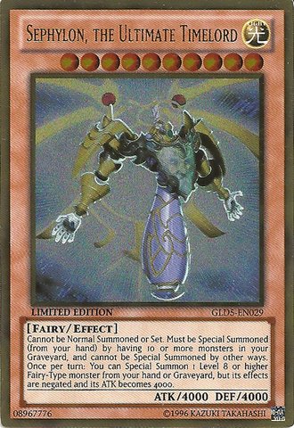 Yu-Gi-Oh! - Sephylon, The Ultimate Timelord (GLD5-EN029) - Gold Series: Haunted Mine - Limited Edition - Gold Rare