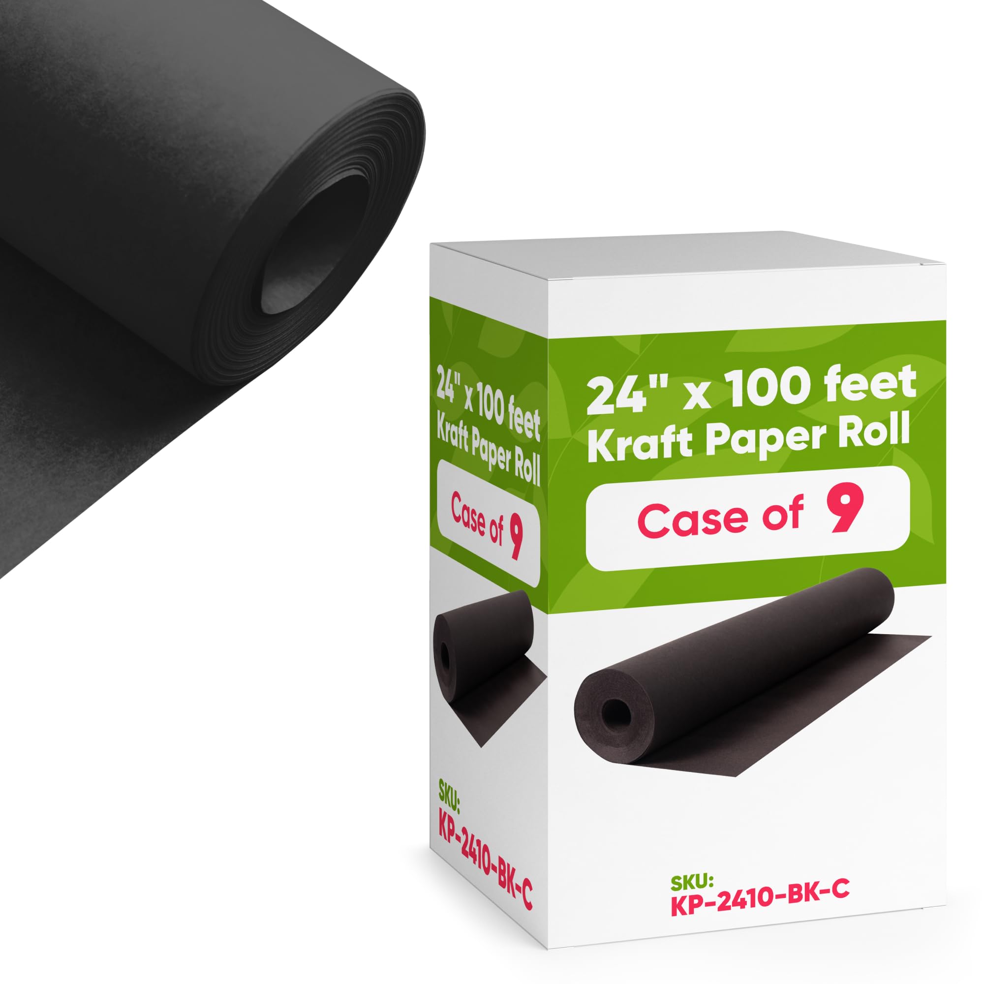 Paclord Black Kraft Paper Roll – 24" X 1200" (100 Ft), 45 Lb Weight, USA-Made For Craft & Wrapping - View #2