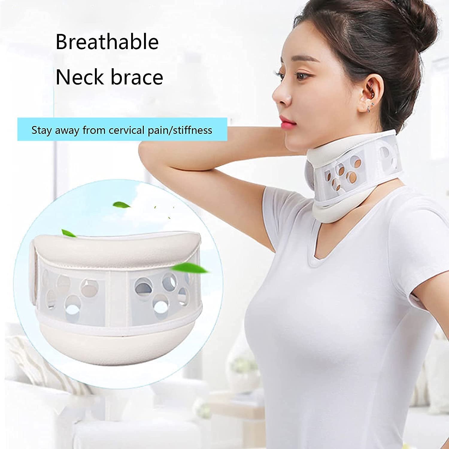 Cuello ortopédico Soportes duraderos para el cuello | Collarín Cervical Transpirable Cuello Ortopédico|para La Tracción Del Cuello Y La Parte Superior De La Espalda Alivia El Dolor Y La Pres