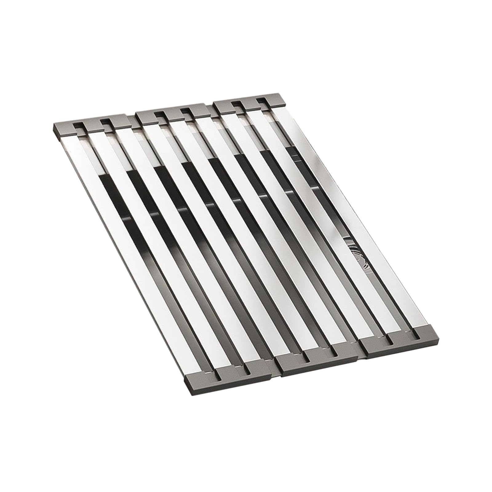 PANGBOER Foldable Stainless Steel Sink Dishes Rack Space Saving Detachable for Vegetables Fruits and Utensils Drying Antislip Drying