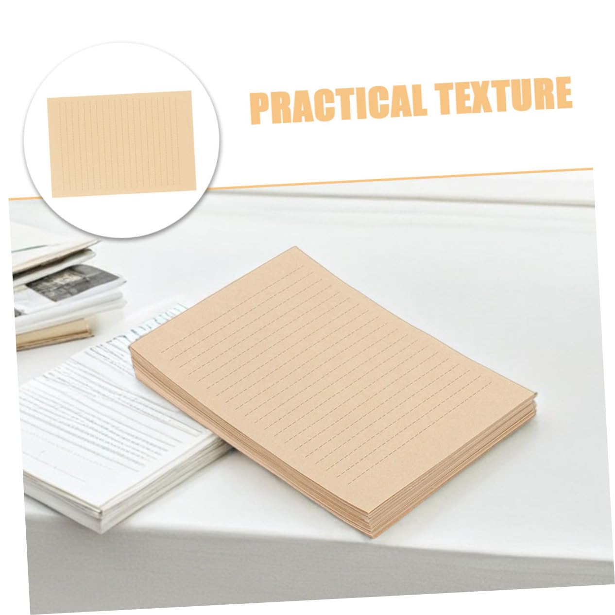 Vintage Schreibpapier 200 Stück A5 aus Kraftpapier Liniert