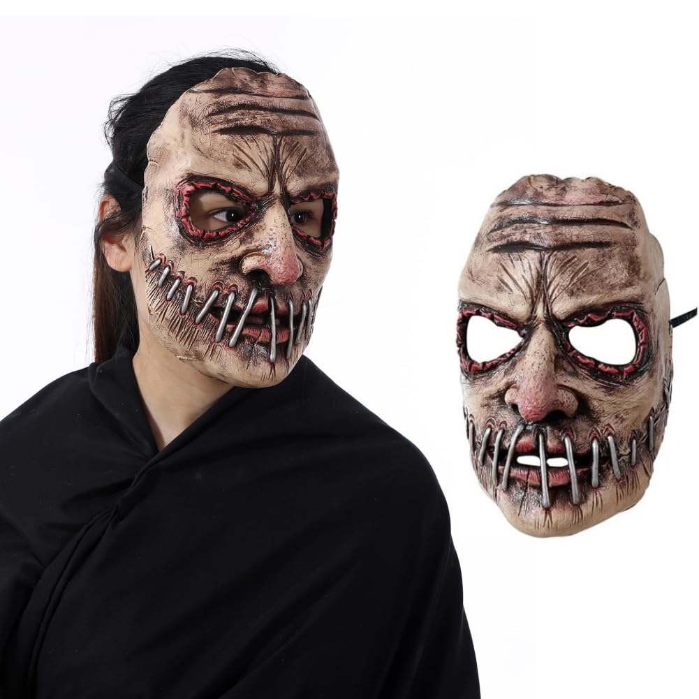 XGOPTS Halloween Horror Scary Mask Big Mouth Nail Horror Mask Horror Scary Funny Full Face Mask for Halloween Cosplay Masquerade Prank Performance Screaming Custume Props