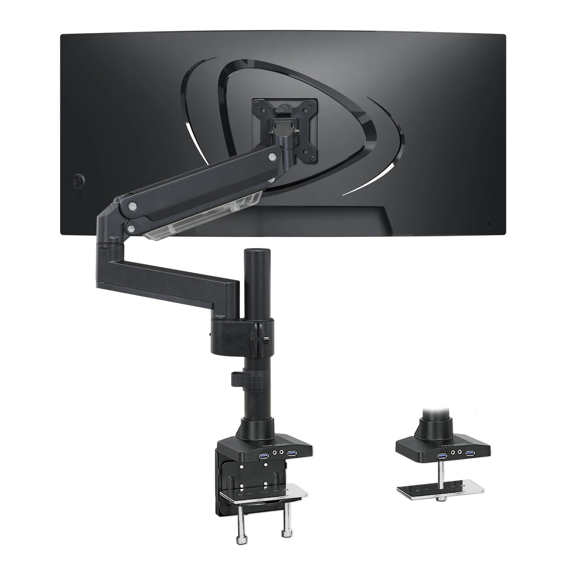 Single Monitor Desk Mount with USB Port