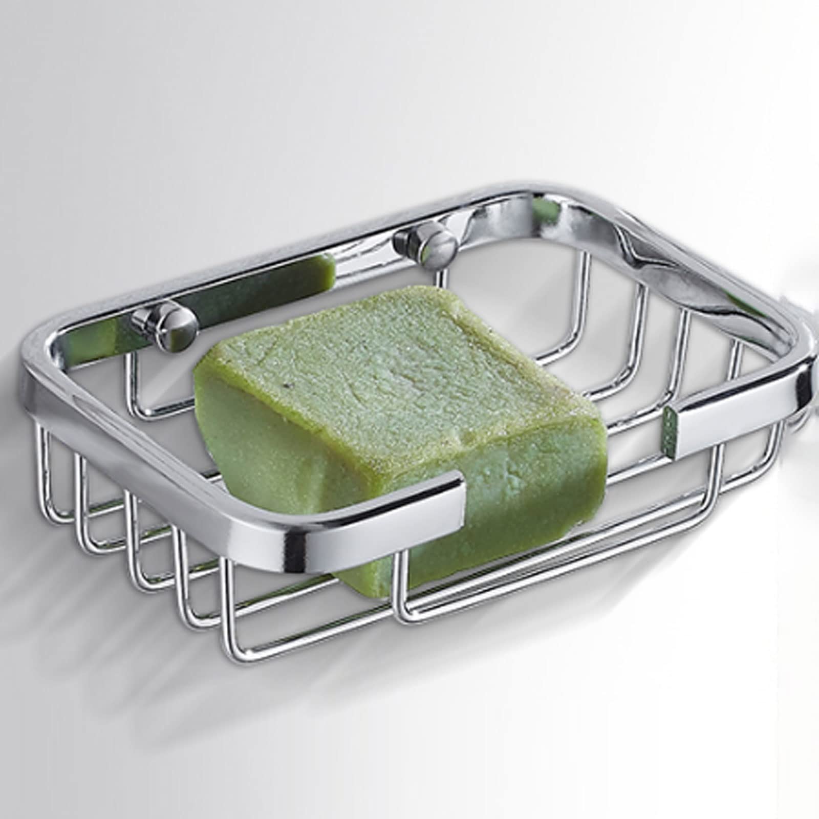 Jabonera La jabonera con Gancho Adhesivo de Aluminio Space es Duradera y no se oxida fácilmente. Adecuada para baño y Cocina.