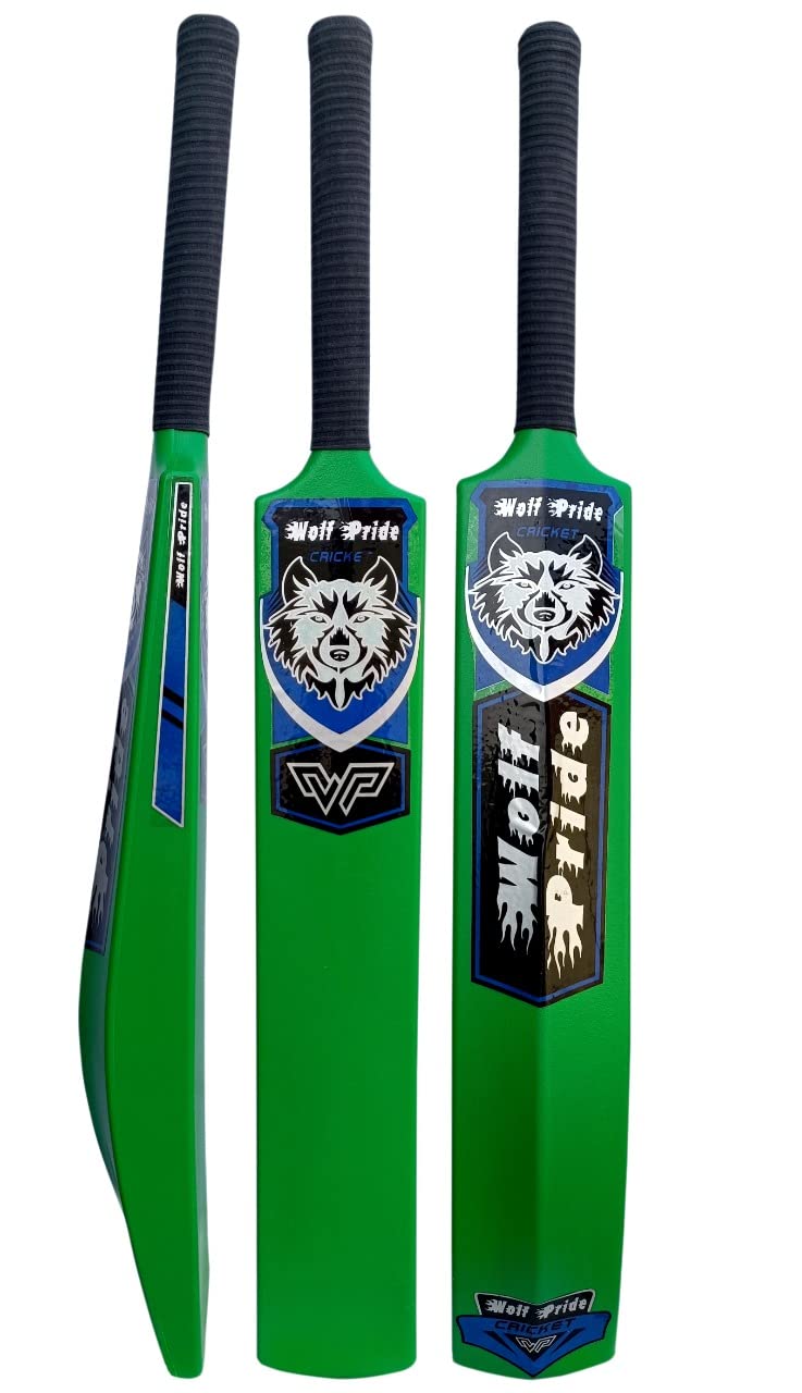 WP Heavy Duty Premium Plastic Cricket Bat for All Age Groups-Kids/Girls/Boys/Girls/Adults (Full Size (34"X 4.5" Green), WP Blue Sticker & Black Grip) (B0BFNDBJFZ) Amazon Price History, Amazon Price Tracker