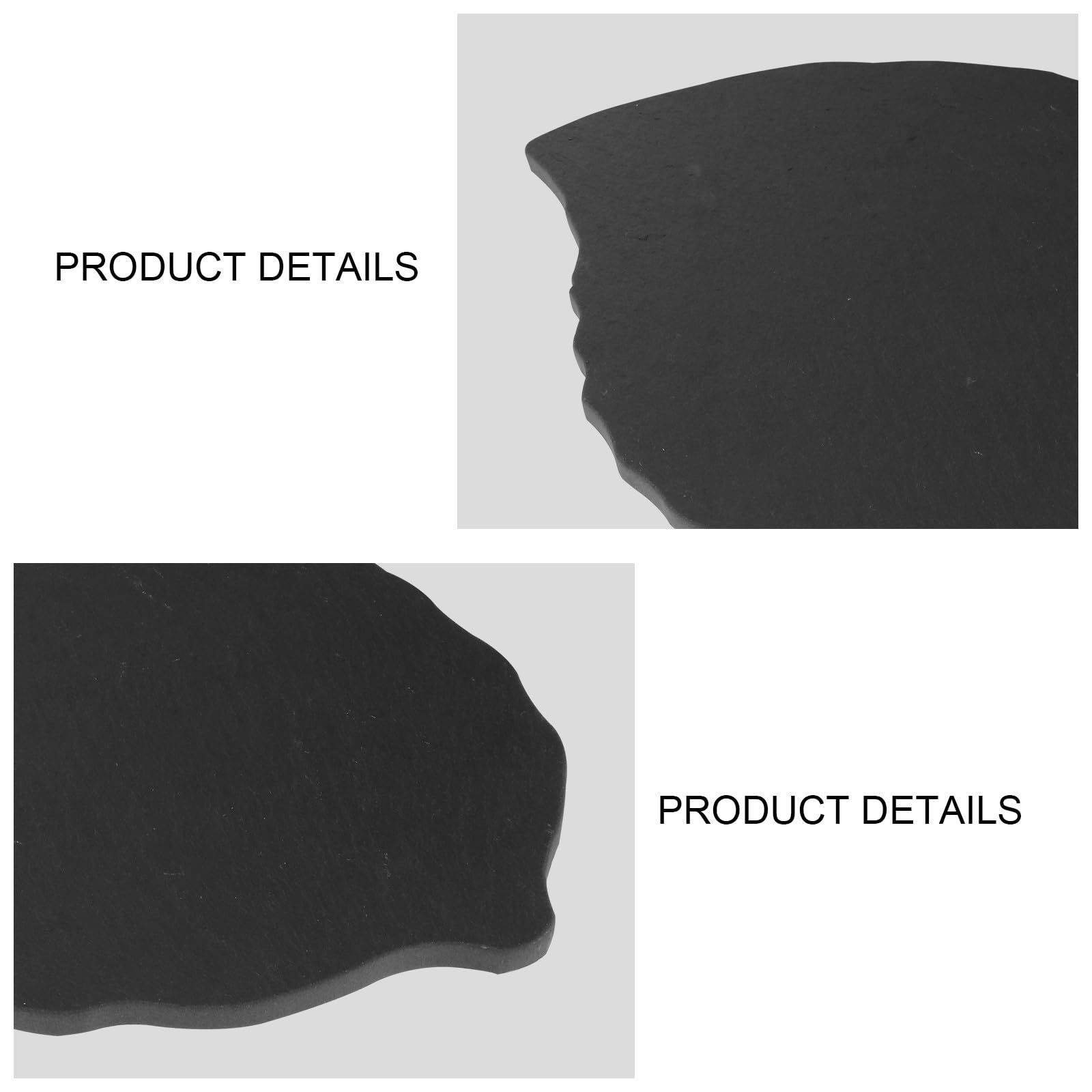 Piatto da Portata per Bistecca in Scisto Nero 30X20 CM a Forma di Foglia Vassoio Multiuso per Sushi e Dessert Stoviglie per Ristorazione Domestica e Professionale