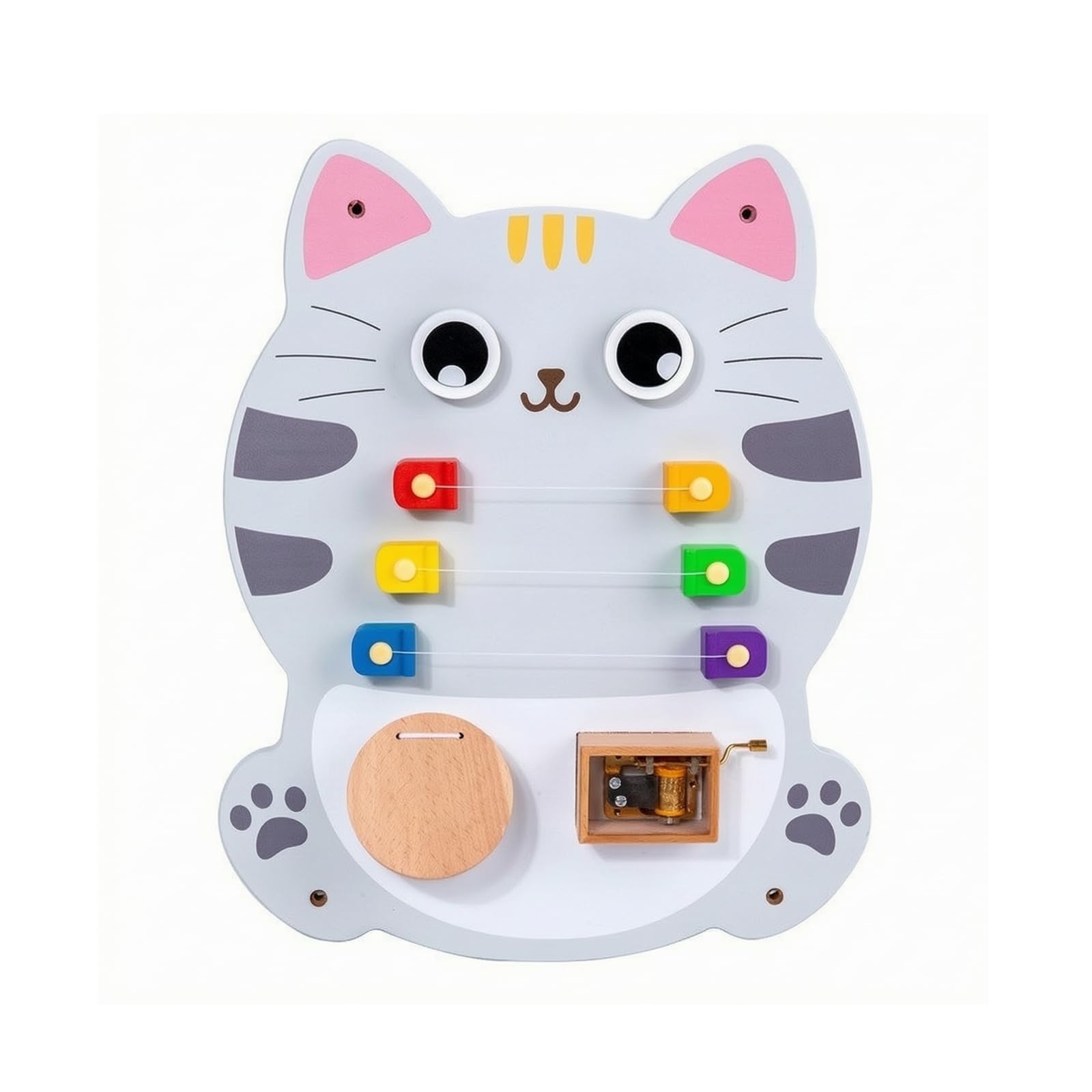 Pannello attività in Legno Didattico Gioco da Parete con Ingranaggi Salvaspazio Centro attività da Parete per Neonati, 1.4kg, Style to 6