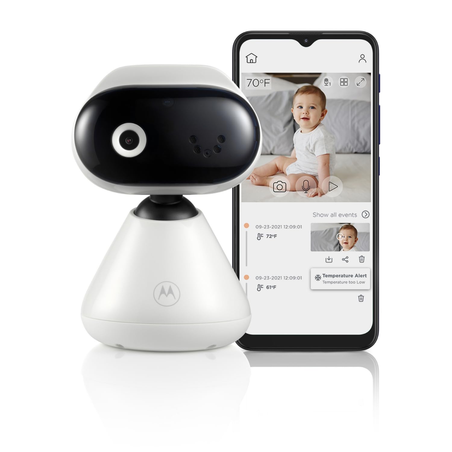 Motorola Nursery PIP1000 HD-WLAN-Babyüberwachungskamera – Babyphone – 24-Stunden-Überwachung – Digitale Übertragung – Kamera mit privater und sicherer Verbindung – Motorola