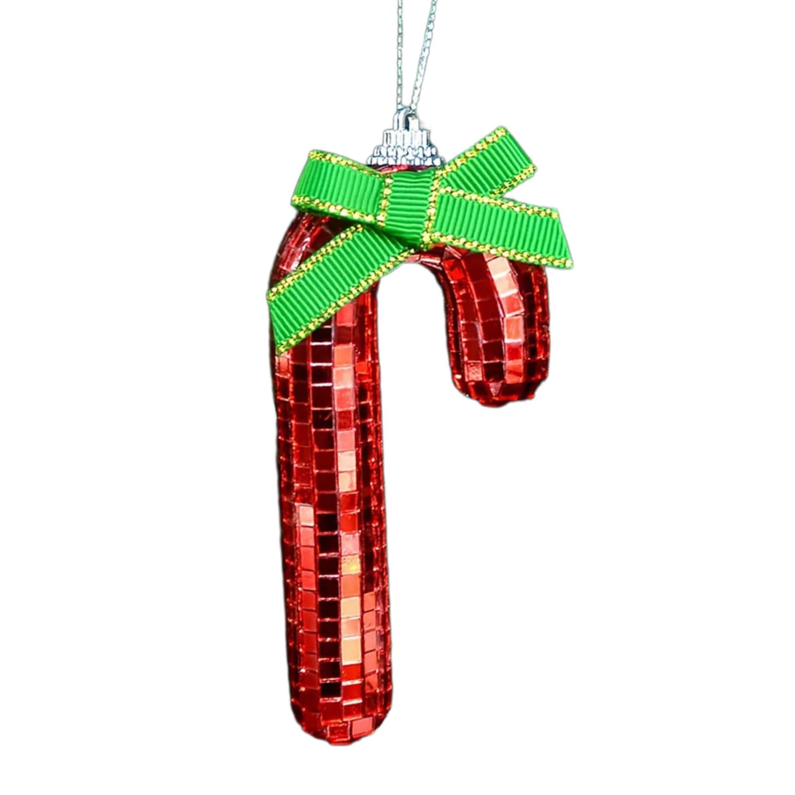 Jazuaiao Sparkling Sphere Cane Tree Pendant Celebration Ready Sphere with Comfortable Grip for Special Event Bowknot Pendant