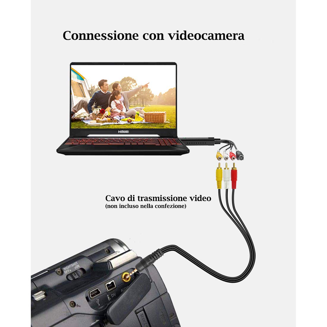 Video Grabber USB Per VHS - Convertitore Analogico-Digitale, Con Software - Foto 8