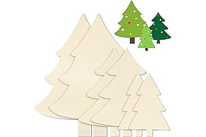 Exquisite 6-Piece Christmas Tree Wood Cutouts for Unforgettable DIY Projects