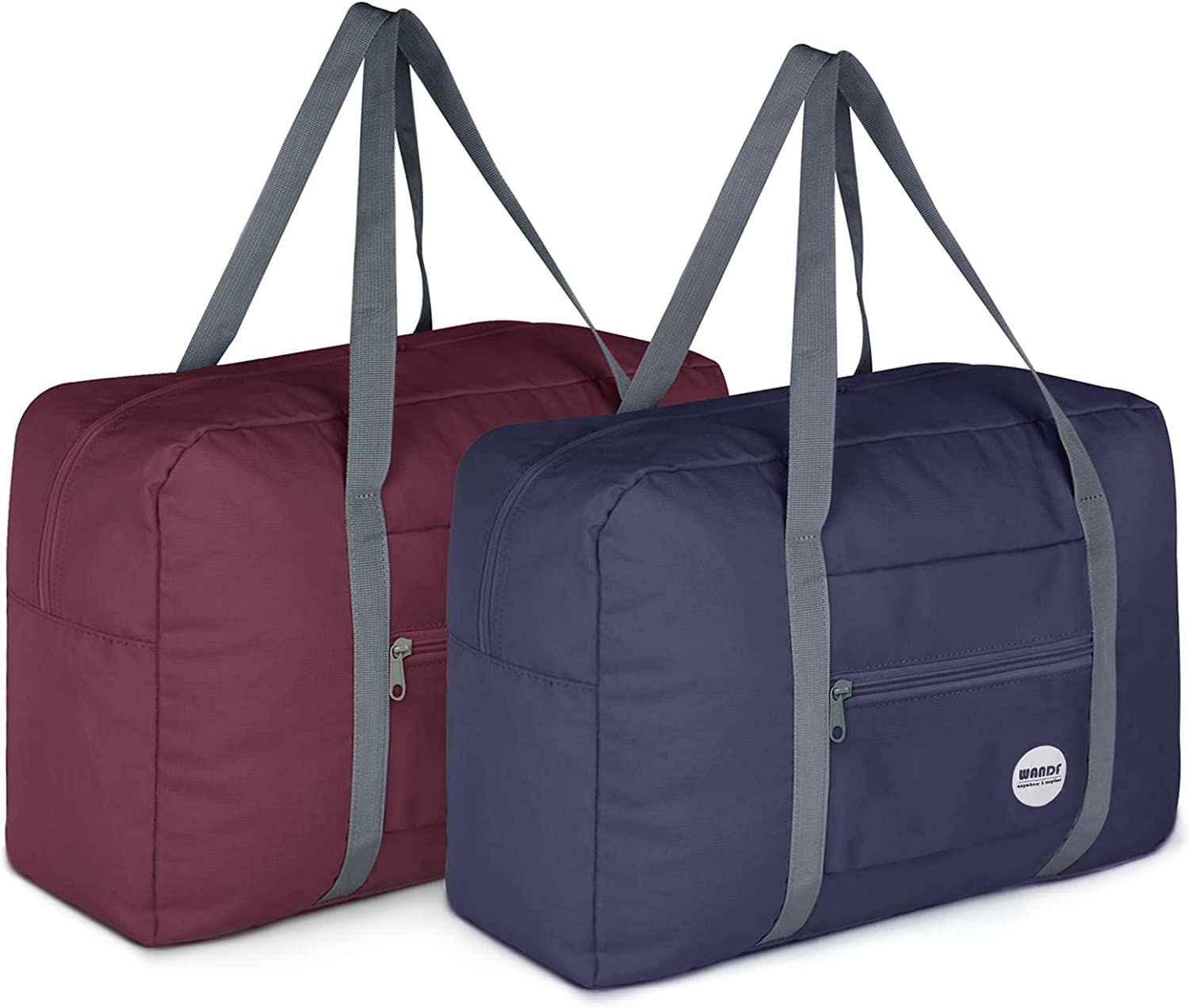 Foldable Travel Duffel Bag for Spirit Airlines Carry on Bag Weekender Overnight Gym Sports Bag for Women & Girl (Maroon + Blue)-image-16