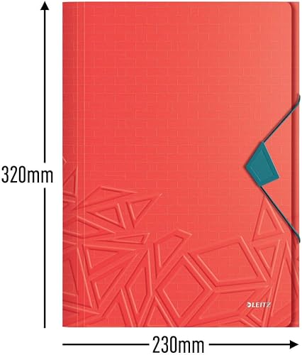 Miniatura 8 de Leitz Carpeta de 3 solapas, capacidad para hasta 150 hojas A4, cierre elástico, plástico flexible, gris, rango Urban Chic, 46490088