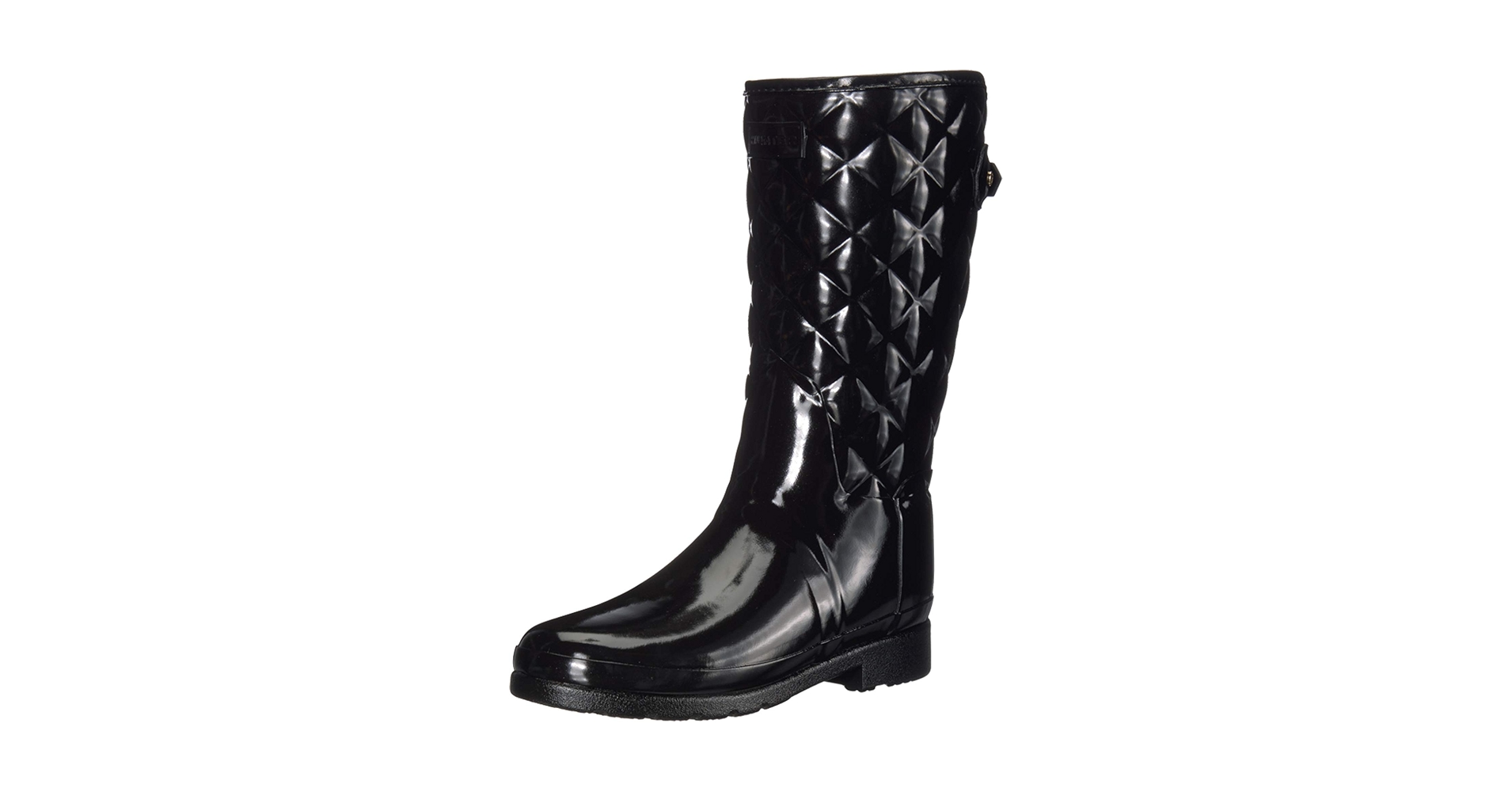 靴 HUNTER REFINED GLOSS QUILT Hunter Women's Refined Gloss Quilt Adjustable Short Rain