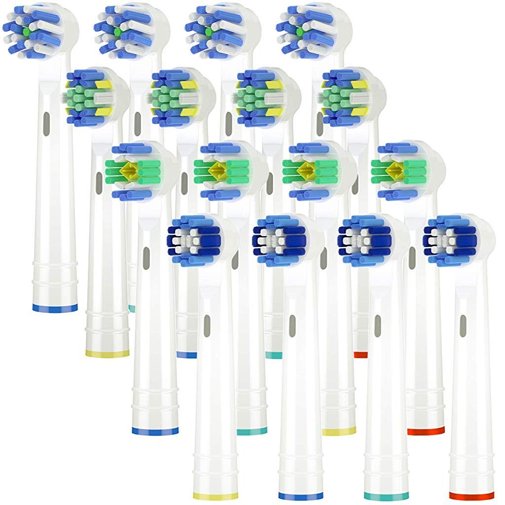MAYCREATE® Replacement Brush Heads Compatible With Pack of 8 Generic Crossaction Electric Toothbrush Heads, For Oralb Braun Bases (16) (B081WZRB4B) Amazon Price History, Amazon Price Tracker