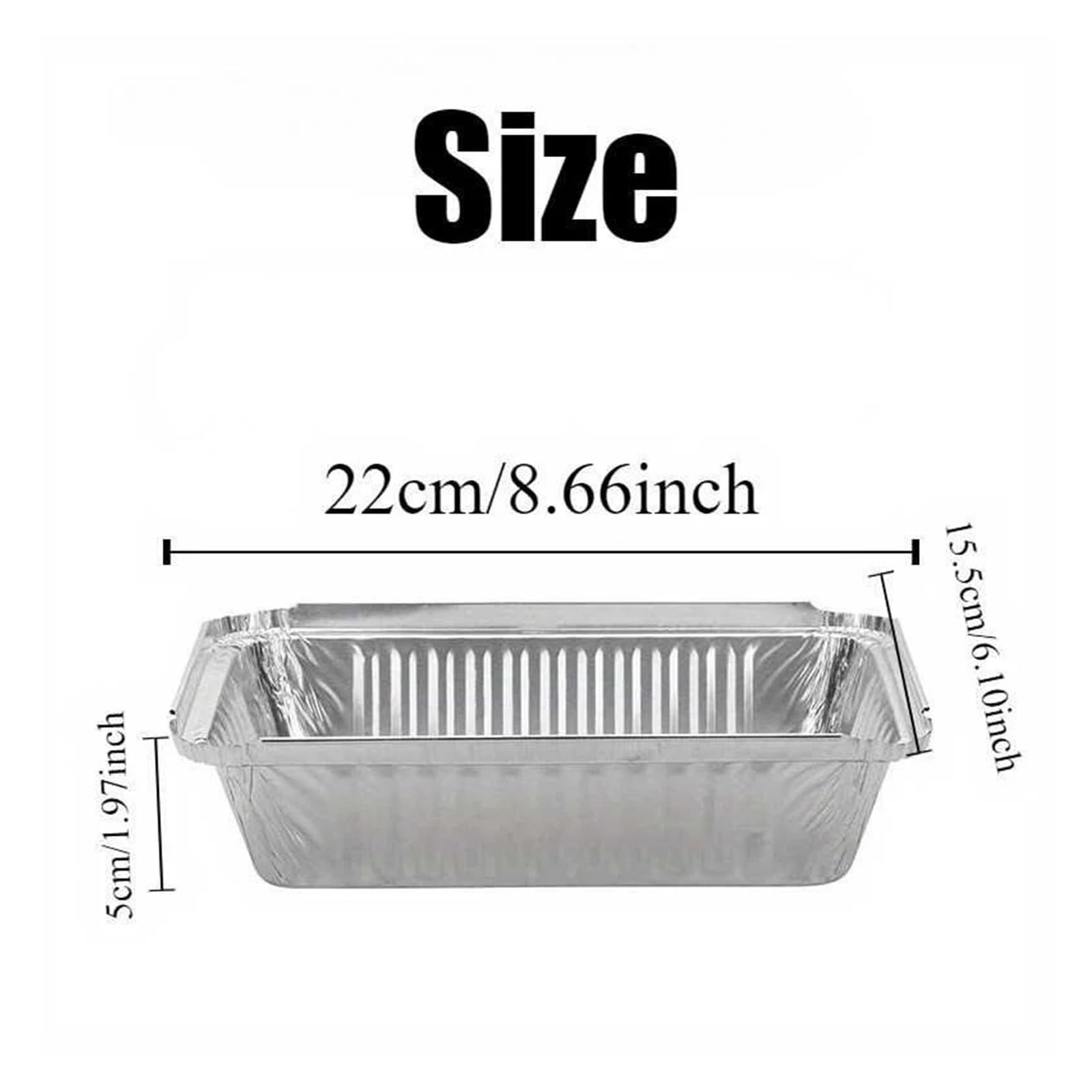 Compatible Con Freidora De Aire Universal, Bandeja Cuadrada De Papel De Aluminio De 20/30/50 Uds., Caja De Papel De Estaño Desechable For Reciclaje De Aceite De Barbacoa En Horno(50PCS)