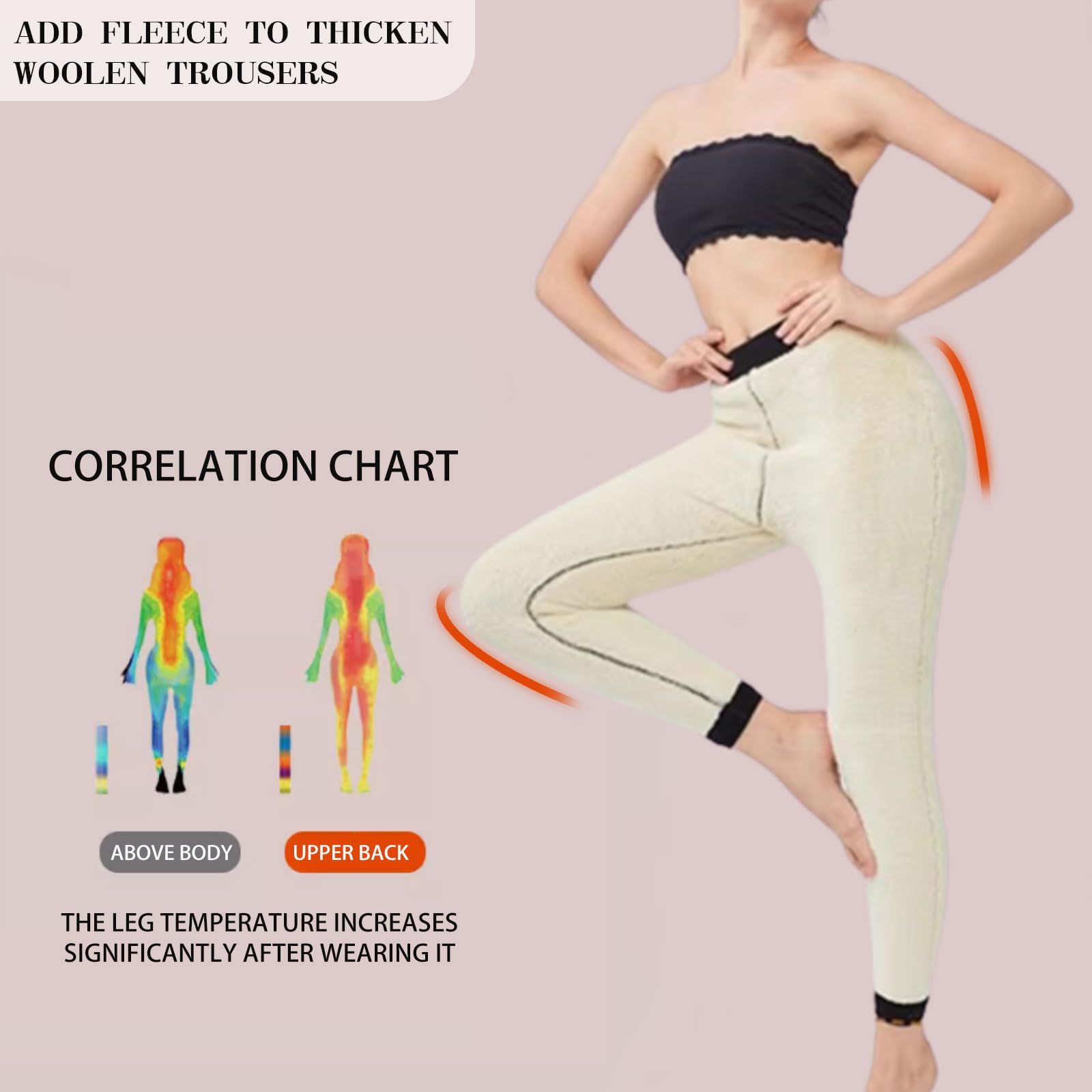Leggings Termici da Donna Inverno Leggings con Fodera in Pile Resistente Pantaloni Caldi Vita Alta Pantaloni da Termici da Donna con Calda Imbottitura in Pile Termici Invernali