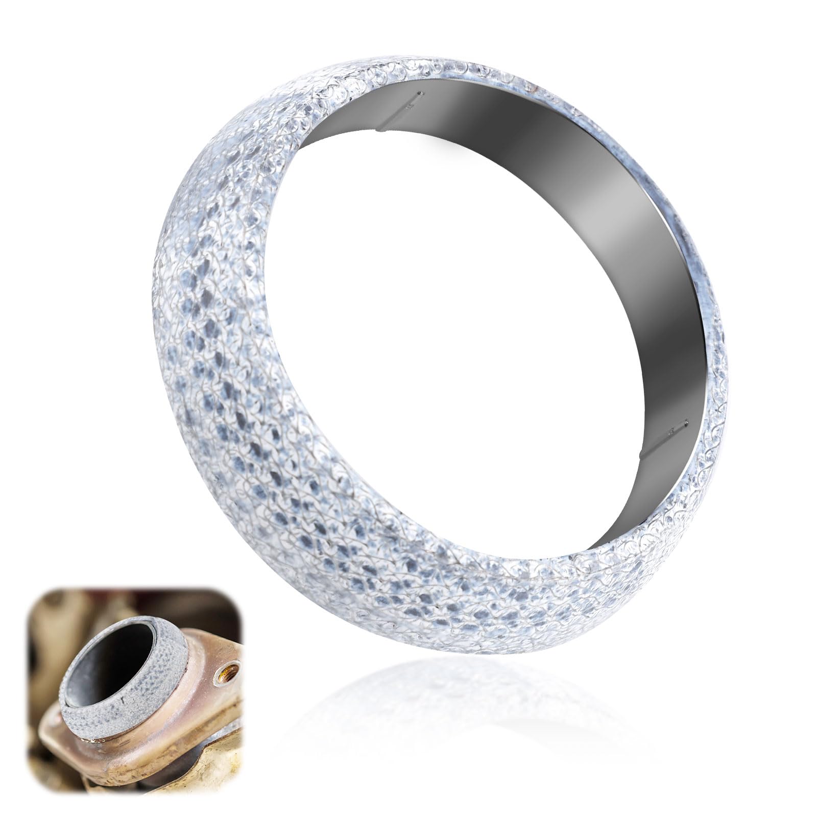 60mm Car Exhaust Gasket, Exhaust Manifold Gasket Exhaust Donut Gasket Exhaust Flange Gasket Exhaust Muffler Sealer, Preventing leaks and noise