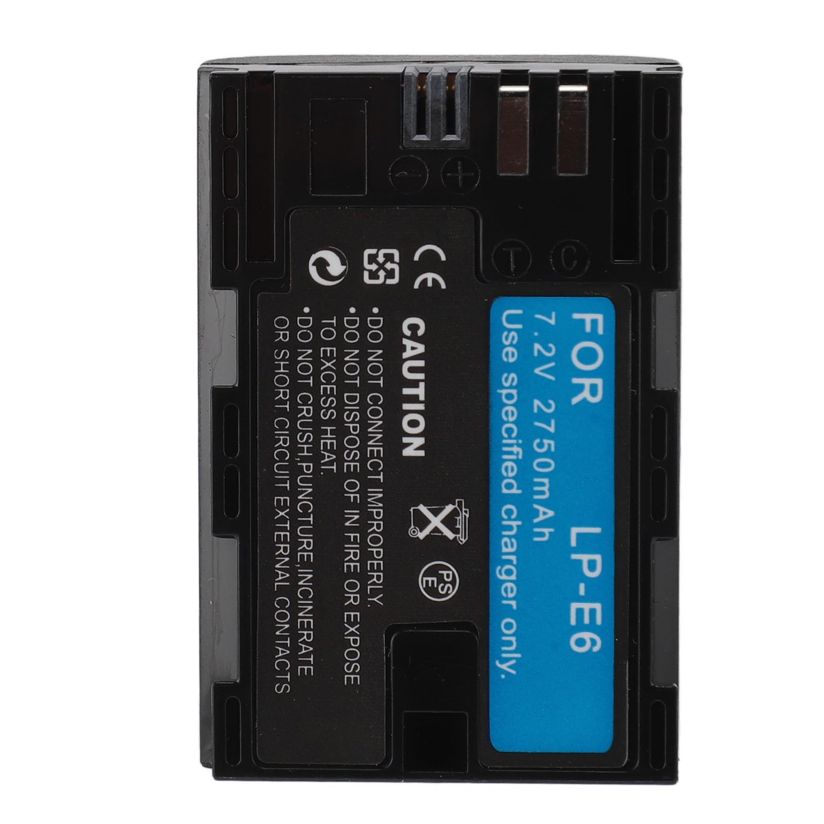 2 Batteries Li-ION Rechargeables LP-E6/LP-E6N 7.2V 2750mAh, pour Appareils Photo R5 R6 90D 60D 70D 80D 5D II 5D III 5D IV 5Ds 6D 6D II 7D 7D Mark II