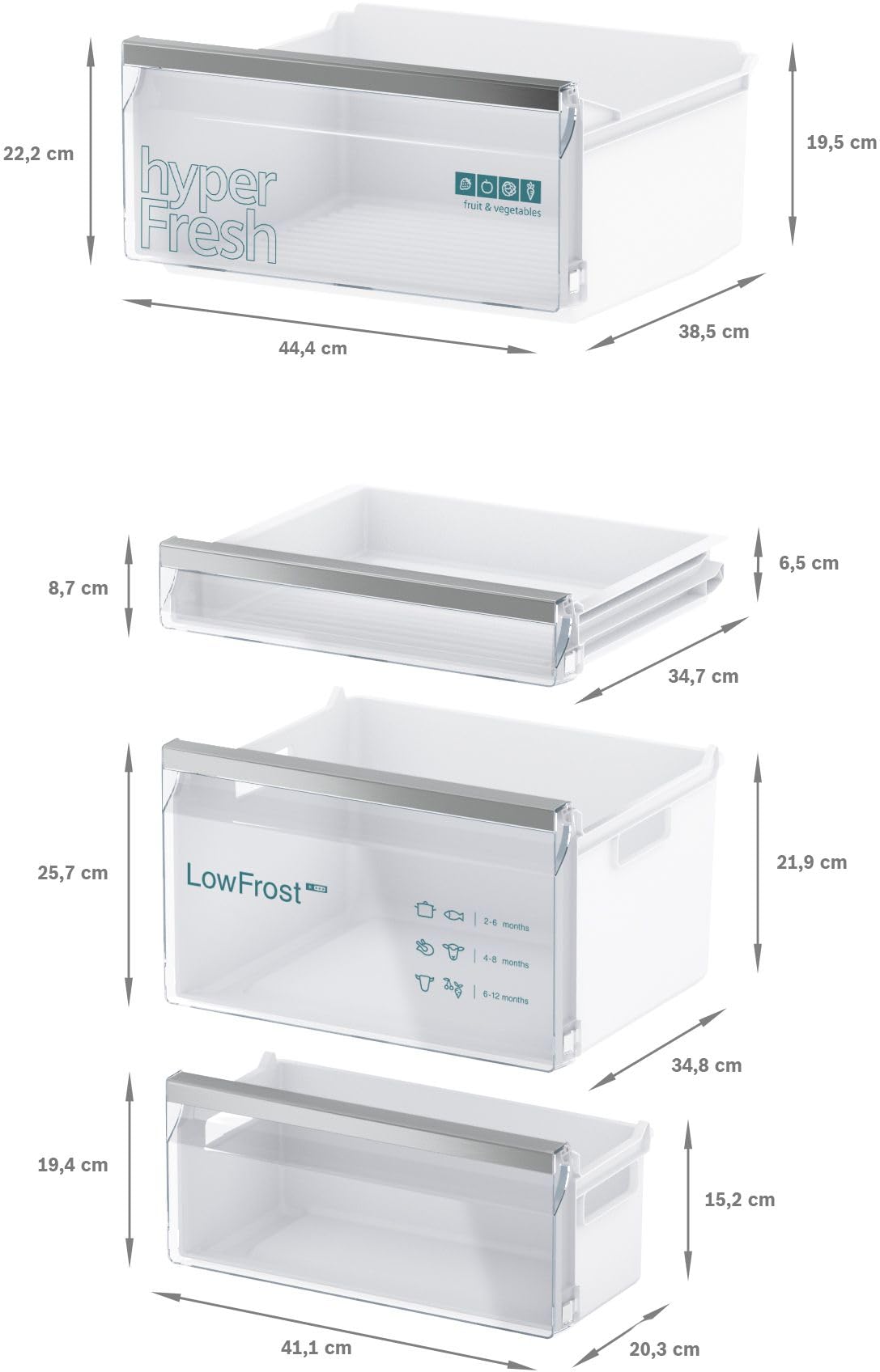 Siemens KI86VVSE0 iQ300 Einbau Kühl-Gefrier-Kombination, Made in Germany, 229 kWh pro Jahr, 183 L, hyperFresh Frischesystem, lowFrost weniger Eisbildung, LED-Innenbeleuchtung, bigBox, Schlepptür