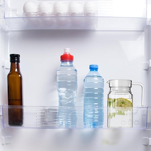 Miniatura 3 de Artibetter Jarra de agua de plástico, 2 unidades, jarra de plástico con tapa y asa, jarra de bebida de 20.3 fl oz, jarra de jugo para refrigerador,