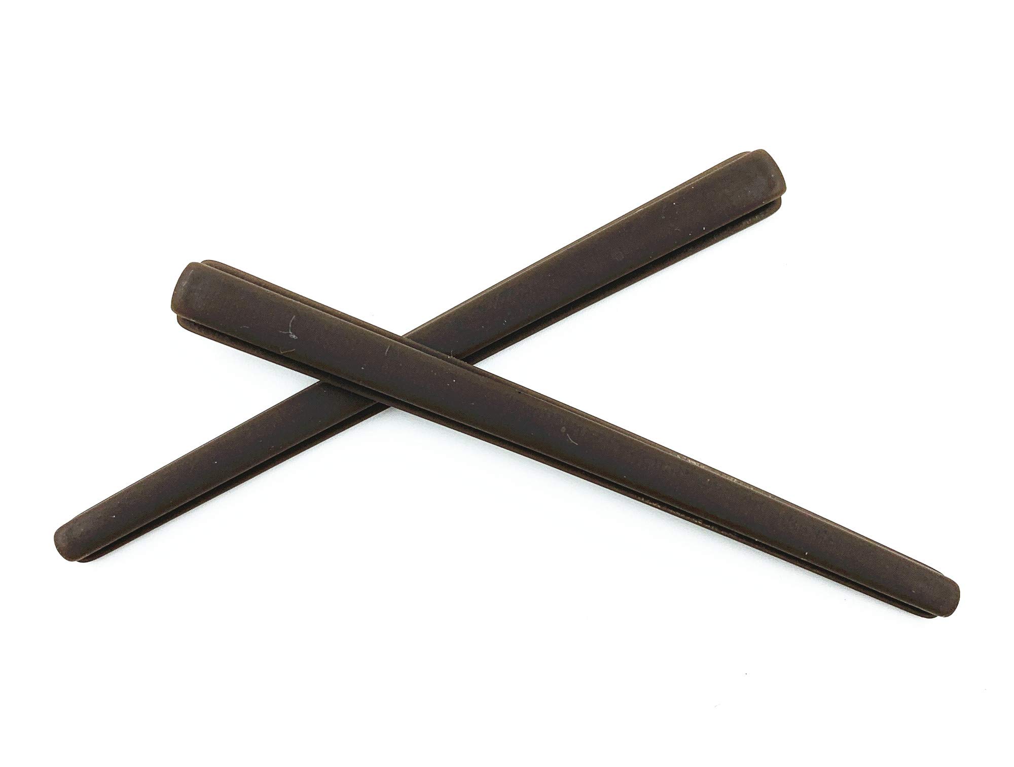 NicelyFit Replacement Temple Ear Socks for Oakley Metal Plate OX5038 Carbon Plate OX5079 Eye Glass Frames (Coffee - 1 Pair)