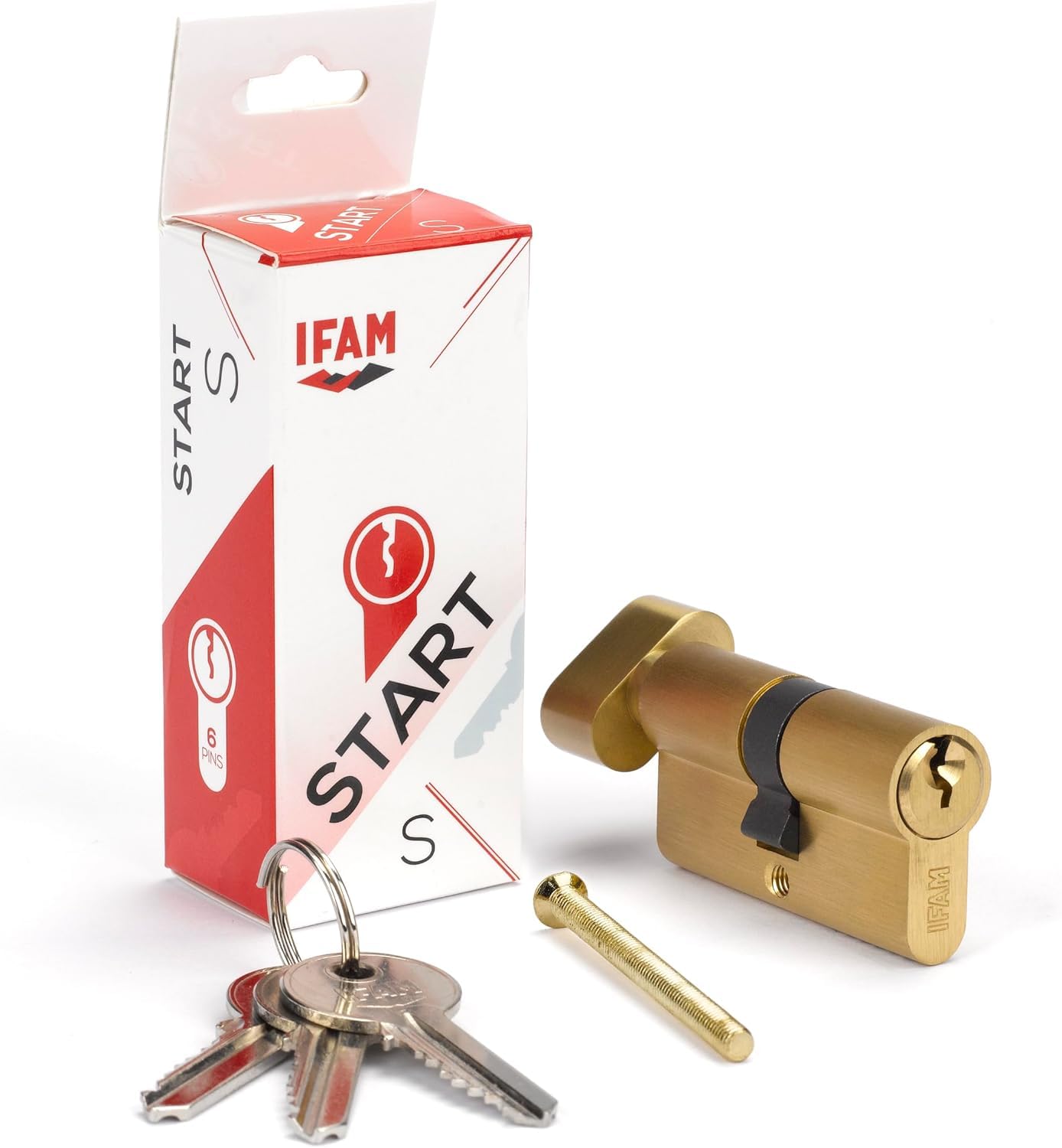 Bombín cerradura de seguridad 30x30 IFAM Start-S con leva de 15mm