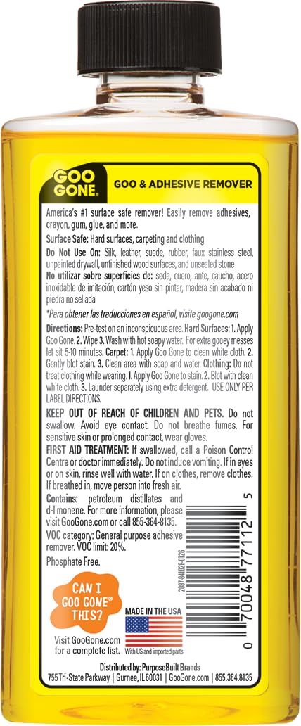 Goo Gone Adhesive Remover - Sticky Mess Solution -9