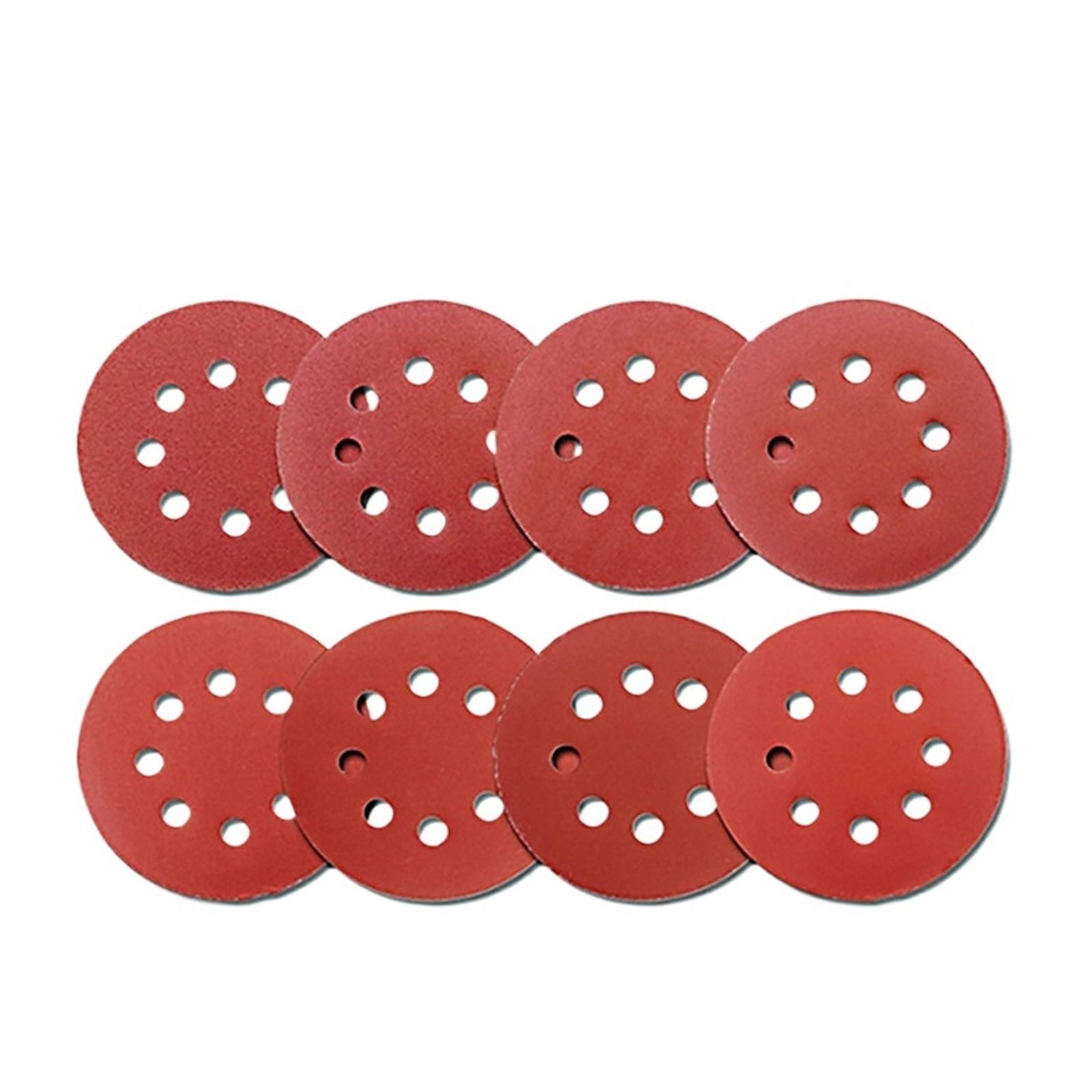 Discos de lija 5 pulgadas, 8 agujeros, 125 mm, for carpintería, metal, pulido abrasivo, 100 unidades para Taladros(100)