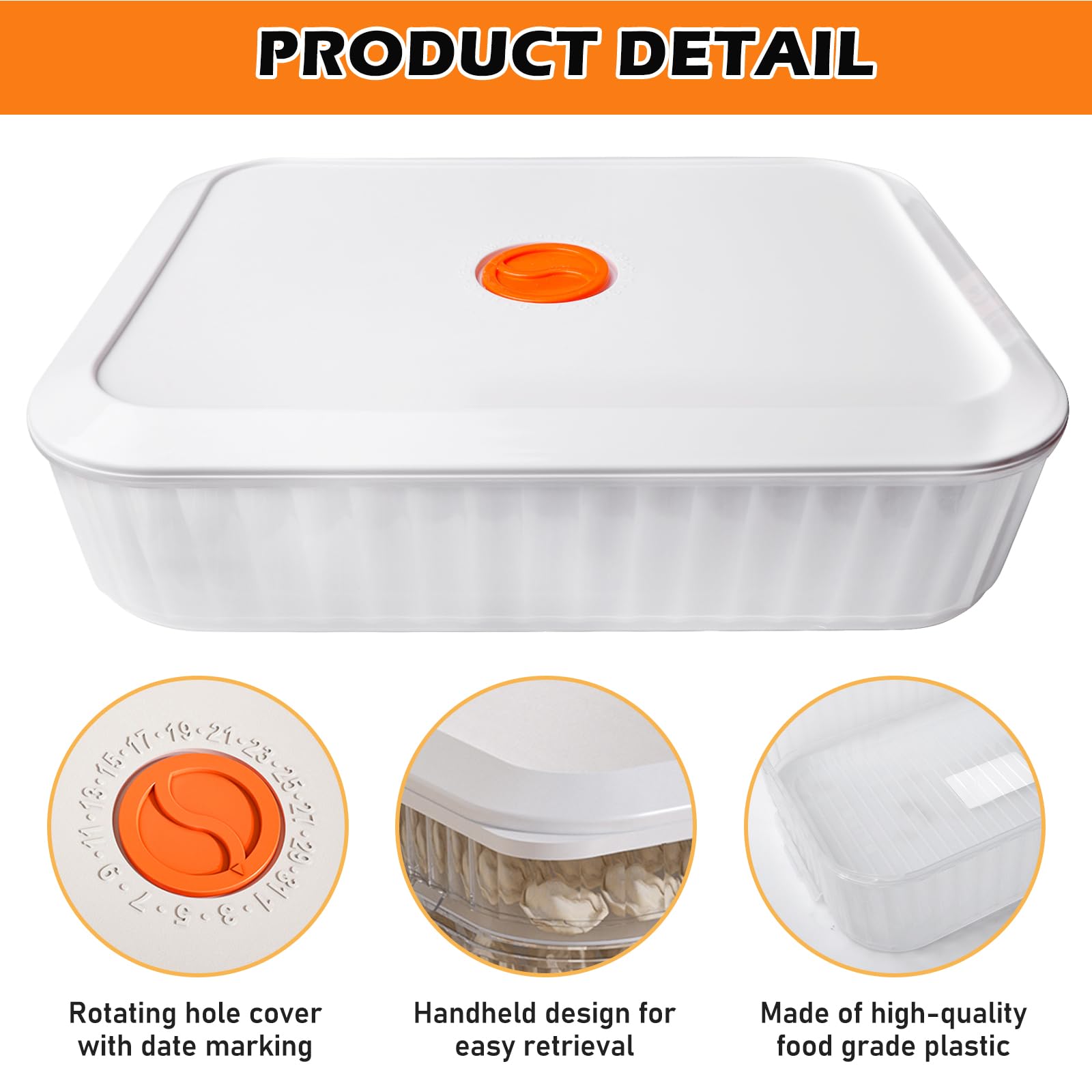 Asfrode Pizzaballenbox Gärbox mit Deckel, 31 × 23 × 9 cm Pizzabox Teigkasten Datumsaufzeichnung Teigwanne Teigbox Pizzateigbehälter Lebensmittelbehälter für Pizzateig Sauerteig Hefeteig