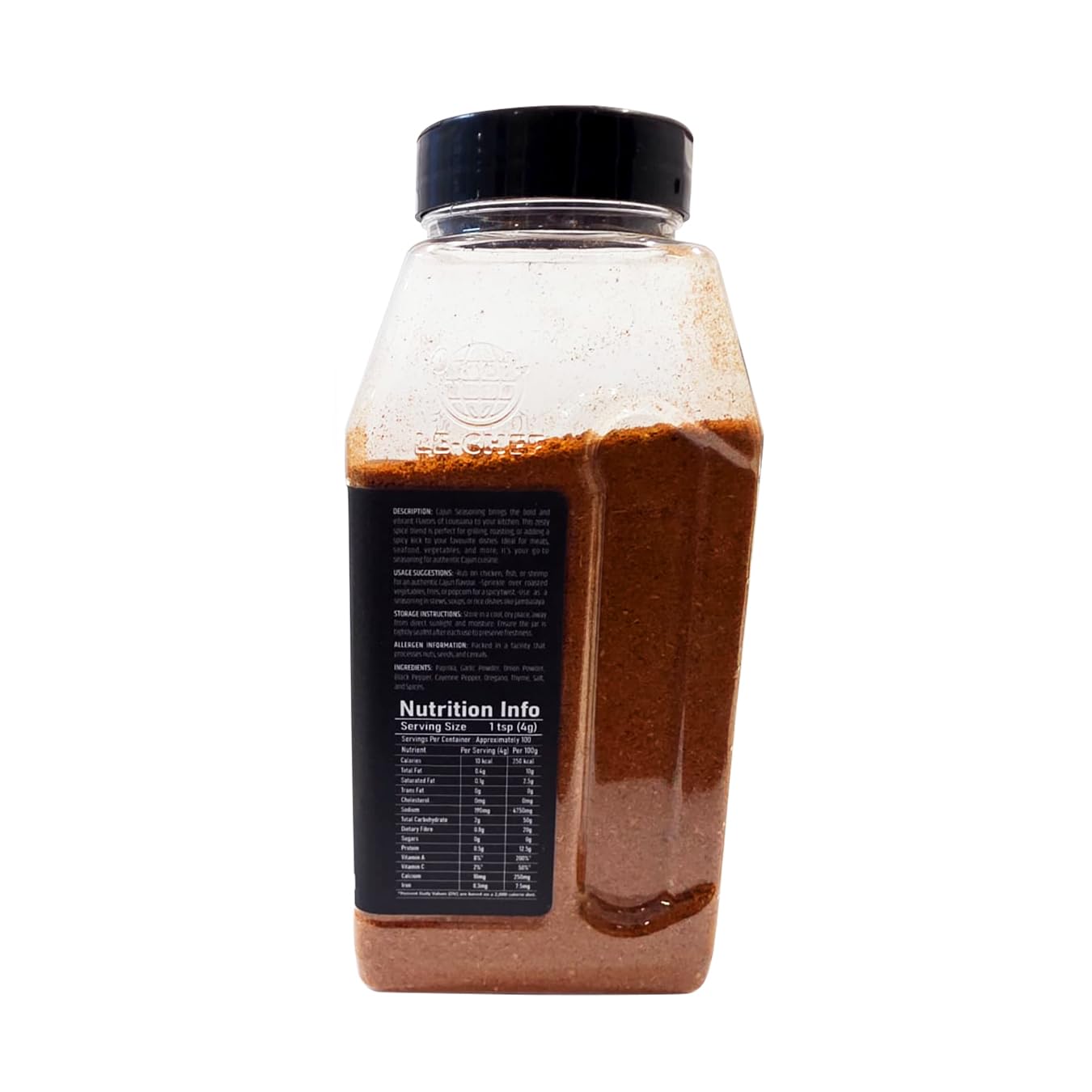 LE-CHEF Cajun Seasoning 400g | Classic Cajun Spice Blend for Grilling, Marinades & Creole Cooking | Bold, Smoky & Spicy Flavour | Ideal for Chicken, Seafood, Fries & Everyday Meals - Image 2 thumbnail