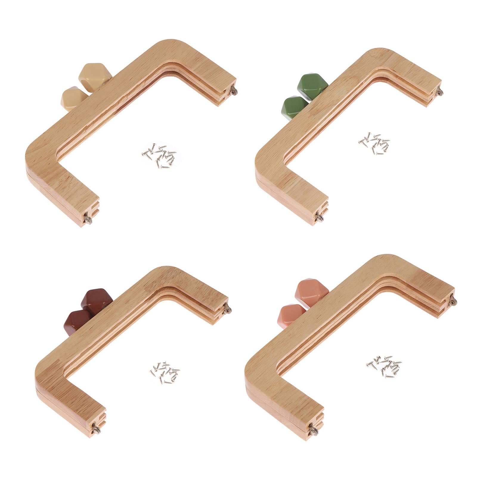 Cornice in legno per borsa, con chiusura a bacio, per borse e portafogli fai da te