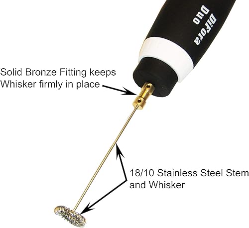 Miniatura 2 de Espumador de leche y máquina de frappé Premium Class DiFora Duo, velocidad variable única, 30 W, 120 V. Motor súper confiable, hecho para colocarse