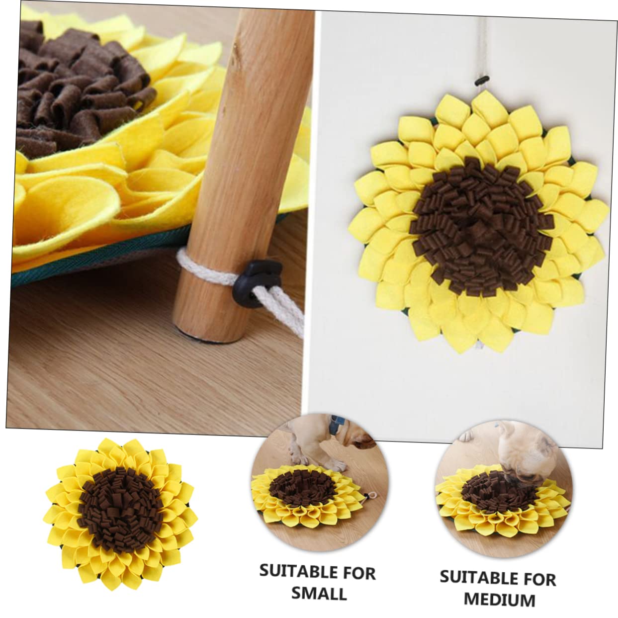 Beavorty 3piezas Alfombrilla Olfativa para Mat De Alimentación para Cachorros Entrenamiento De Forrajeo Material De Fieltro Previene Atracones y
