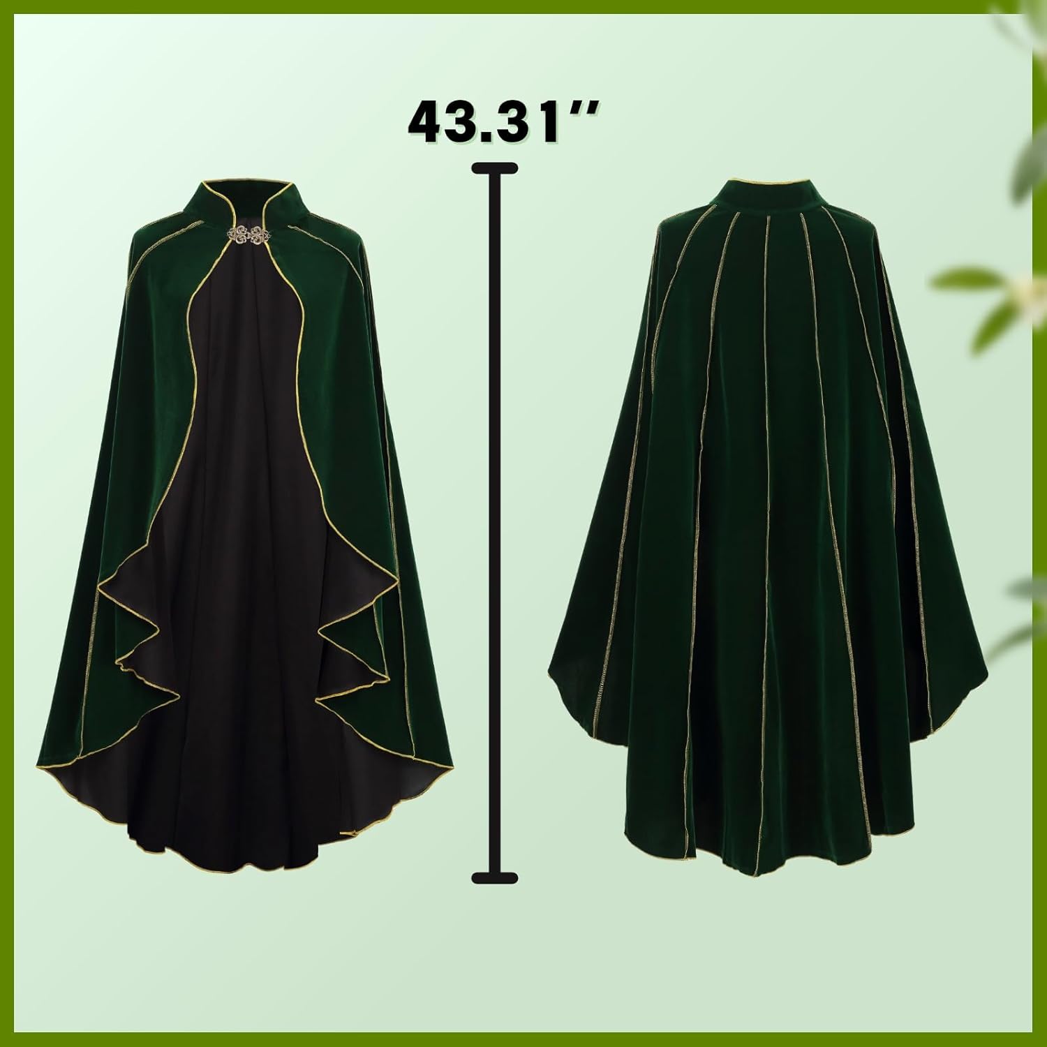 Colorful House Medieval Cloak for Women Rolled Up Cape Halloween Cosplay Costumes