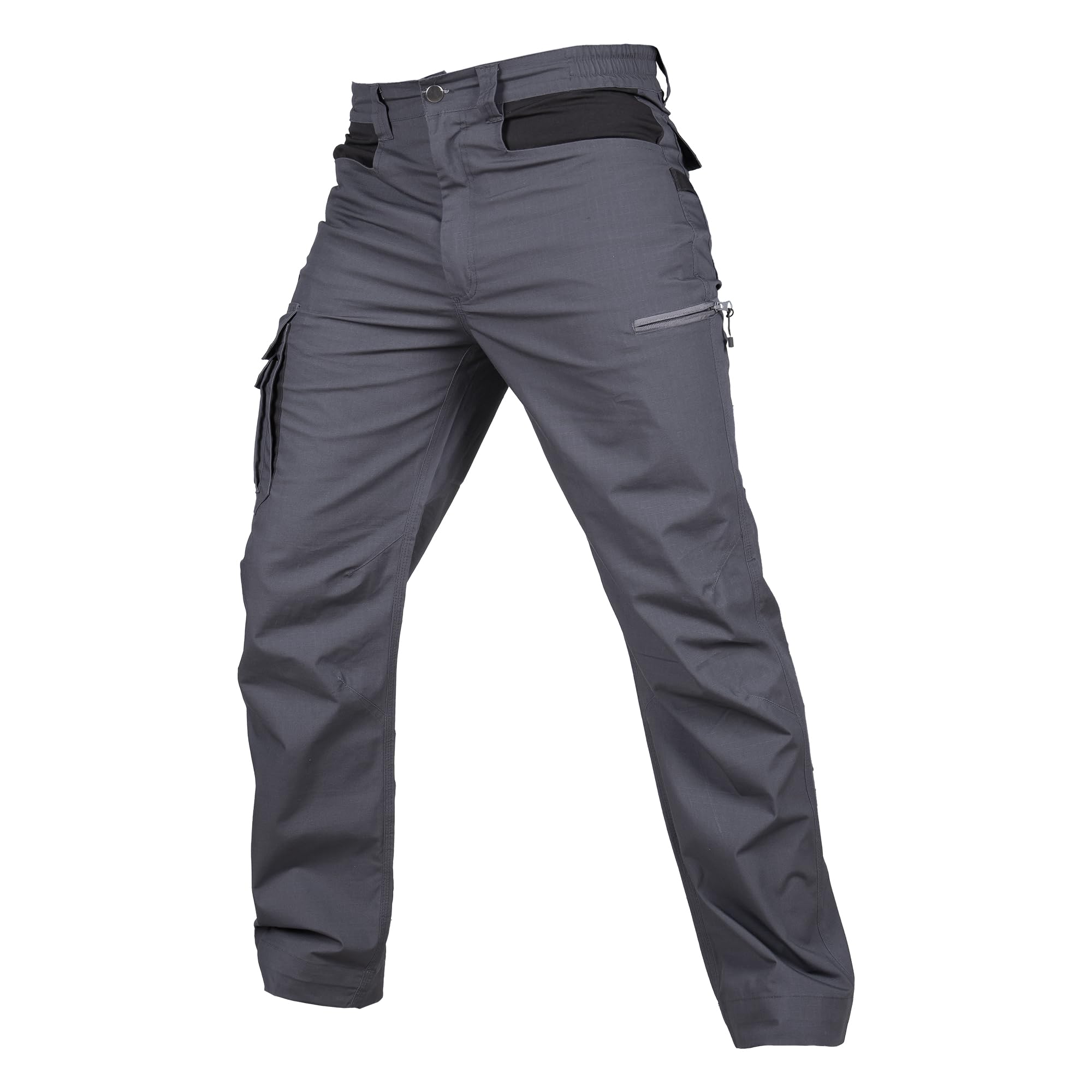 Cofan Pantalón de Trabajo elástico Loki 65% poliéster, 32% algodón, 3% Elastano, Talla Desde la 38 a la 34, Ligero, cómodo y Resistente, Color Gris,