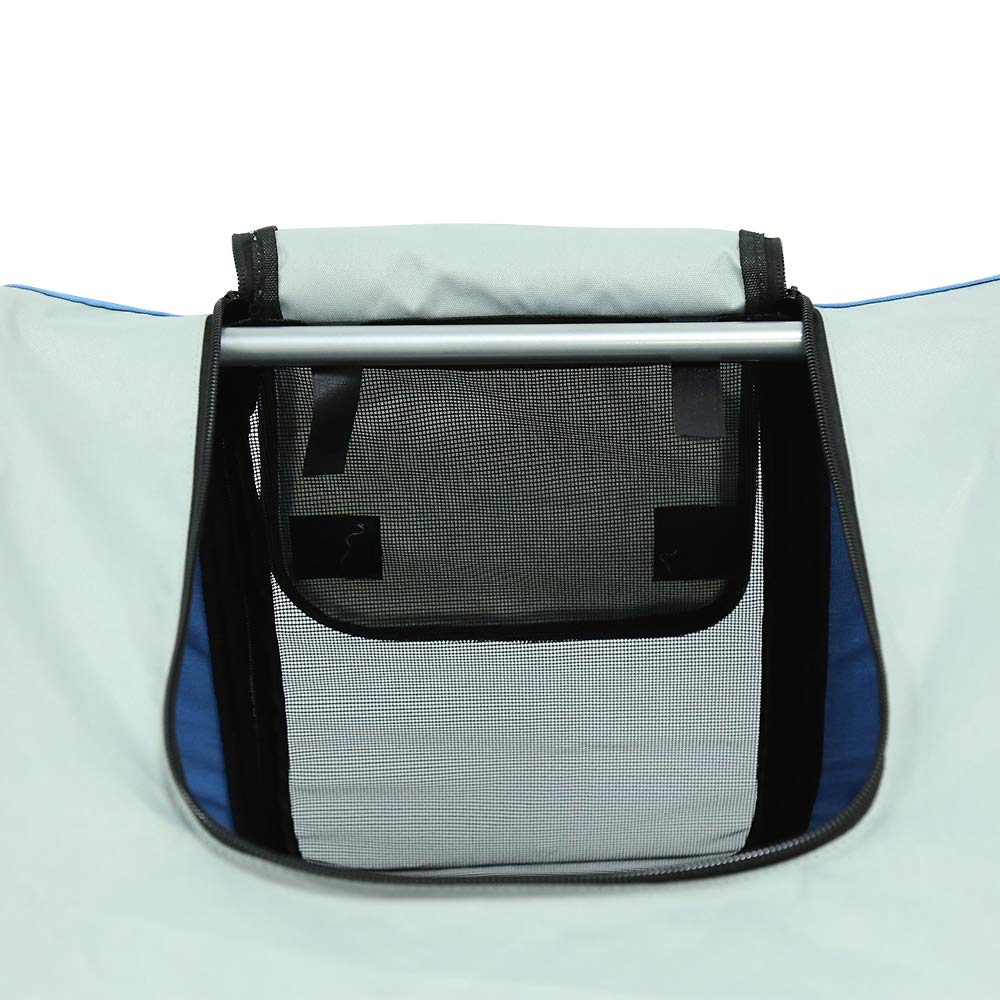 Anhänger Fahrrad für Hunde, faltbar, Wimpel, Struktur aus Stahl, Oxford-Stoff, wasserdicht, Fahrradanhänger für Jogger-Set, max. 30 kg