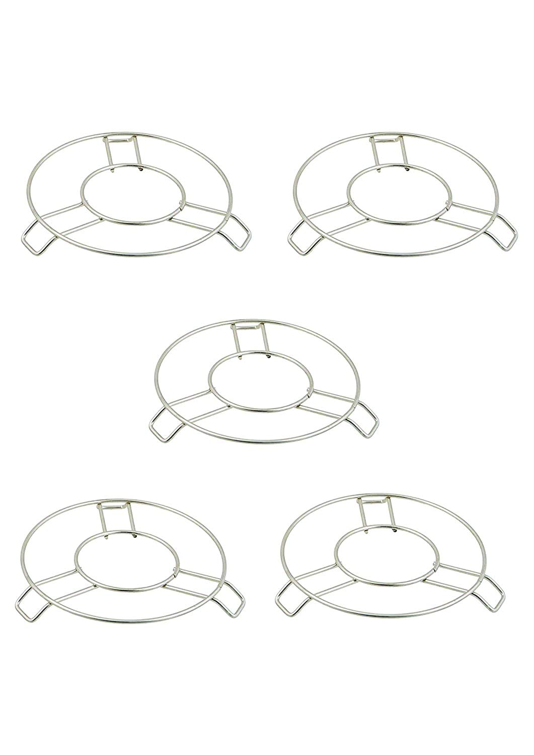 Pmw – Dining Table Stand for Hot Vessels – Pack of 5 – Stainless Steel Round Table Ring Set – Hot Pot Stand – Trivet Pmw – Dining Table Stand for Hot Vessels – Pack of 5 – Stainless Steel Round Table Ring Set – Hot Pot Stand – Trivet