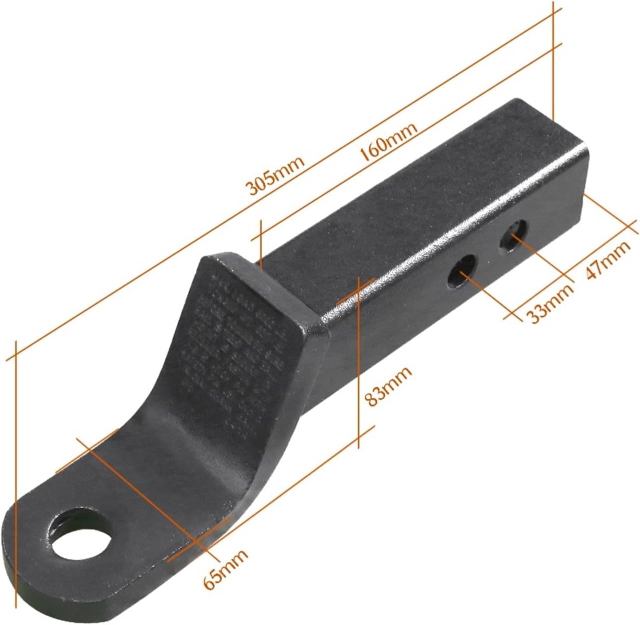 2 Inch Towbar Tongue Ball Mount with Towball and Hitch Pin RV Parts Car Camper Accessories Caravan Components(Set with 2Inch Ball)