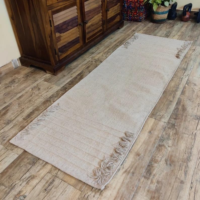 Indian-Handmade100-Organic-Anti-Skid-Multi-Colour-Cotton-Yoga-Mat-Eco-Friendly-Hand-Woven-Rug-Non-Slip-Thick-24x72x5mm-for-Hot-yoga-Everyday-Fitness-at-Home-Comfortable-Foldable-Extra-Long-Mat