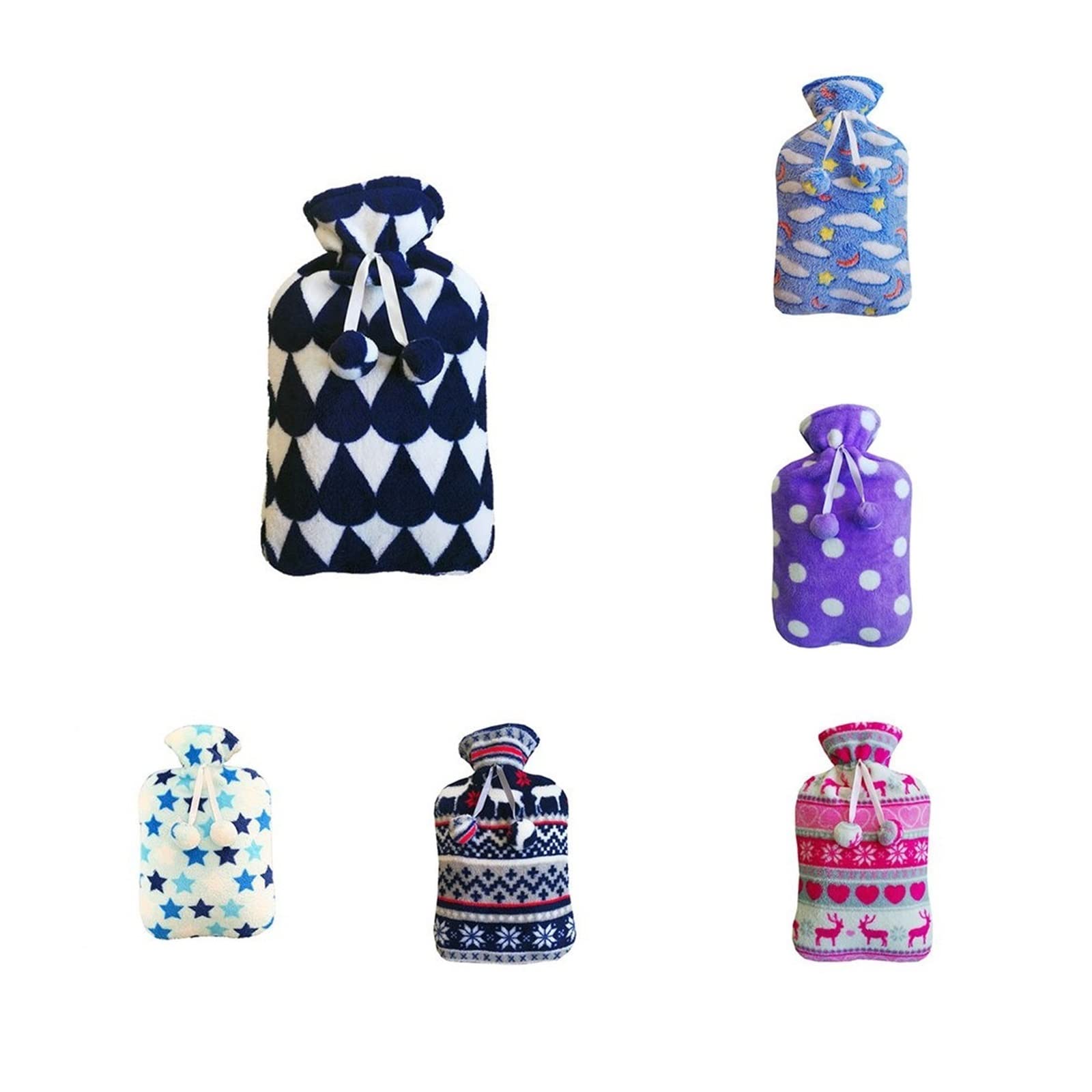 Botellas de agua caliente Lavable Extraíble Protector grande for botella Funda protectora Bolsa Coral Fleece