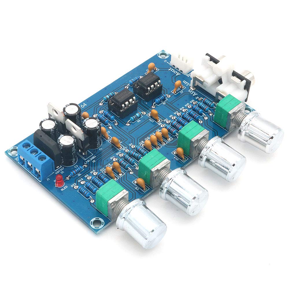 Scheda Preamplificatore NE5532 DollaTek Con Potenziometro Volume – Amplificatore Operazionale Per Audio, Alimentazione Singola 9-24V DC