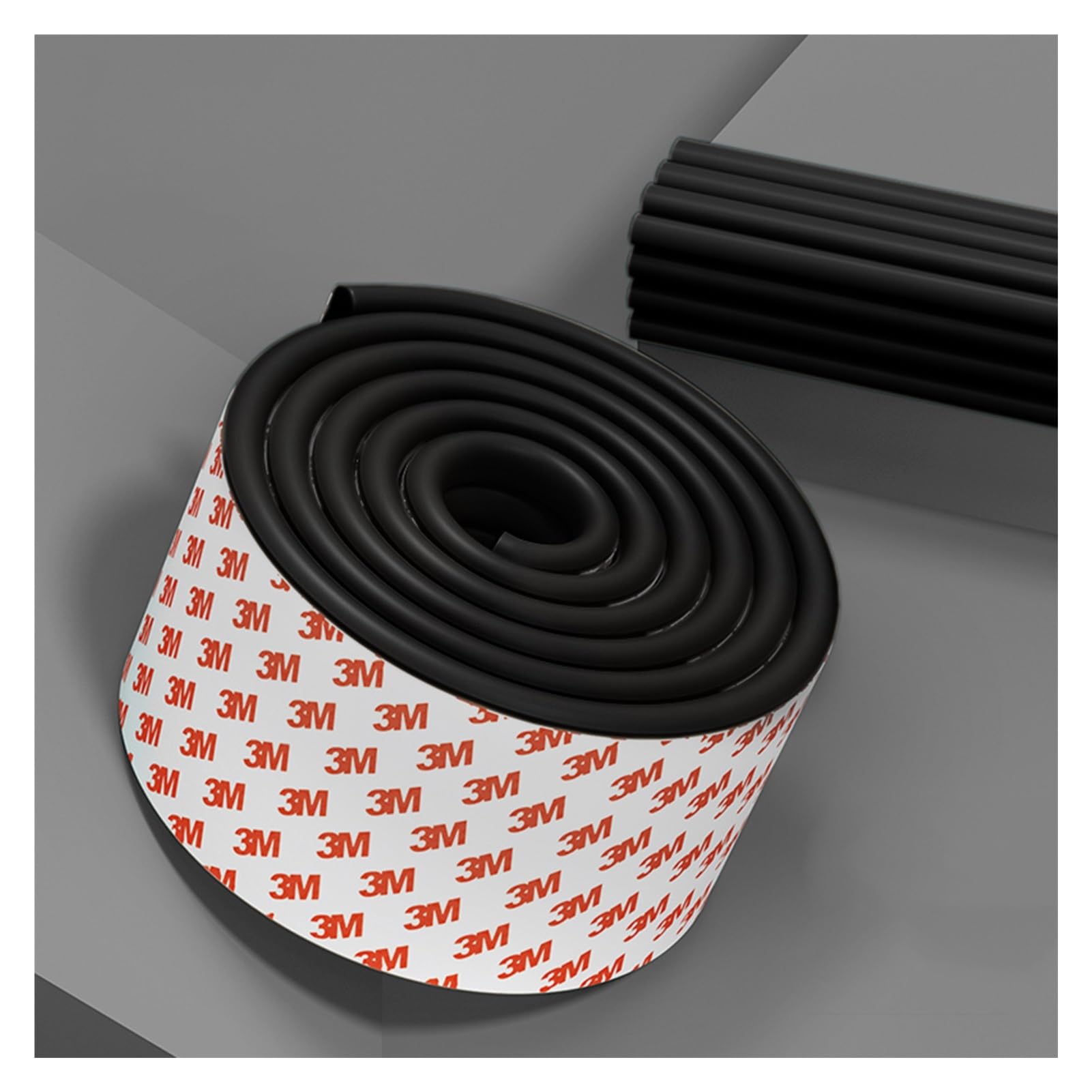 Protector de Esquinas, Protectores de Parachoques de Espuma Suave Resistente para Muebles y Bordes de Chimenea, cojín de Espuma a Prueba de Agua, pregrabado (3 Piezas Negras)