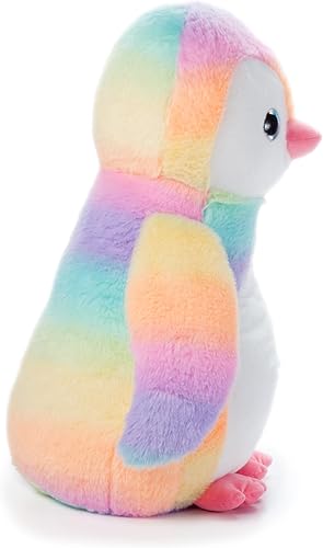 Miniatura 5 de The Petting Zoo Peluche de pingüino de animal, animales del océano Ombrez, juguete de peluche jumbo de pingüino arcoíris de 20 pulgadas