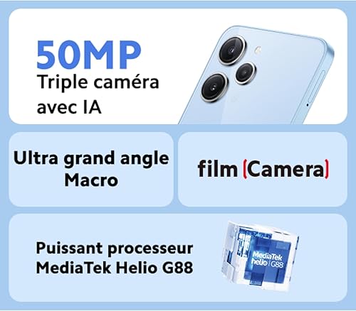 Miniatura 8 de Redmi Xiaomi 12 5G + 4G LTE Global desbloqueado 6.79 pulgadas 50mp triple cámara (Tmobile Mint Tello Global) + extra (con cargador de coche dual USB