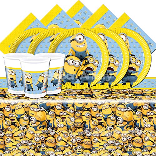 paraGru, mi villano favorito MINIONS Infantil fiesta cumpleaños vajilla paquete kit For 16